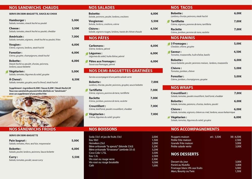 Chez Bobette snack - Menu Image 2